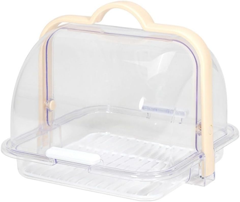 1PCS Plastic Bread Container,Transparent Storage Box Portable Bread Box Rectangular Storage Rack for Kitchen