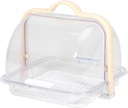 1PCS Plastic Bread Container,Transparent Storage Box Portable Bread Box Rectangular Storage Rack for Kitchen