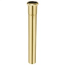1-1/4 O.D x 12" Brass Slip Joint Extension Tube, Heavy Duty Extension Tube for Bathroom Sink Drain Tailpiece, Brushed Gold