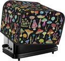 Oven Cover Kitchen Bread Machine Protector,4 Slice Toaster Cover For Home,Fingerprint Coaster Cover,Kitchen Small Appliance,Bright Mushrooms