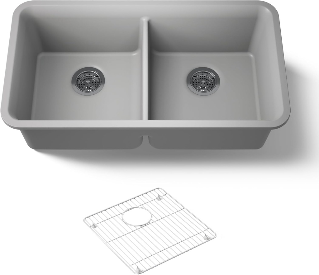 Kohler 8199-CM4 Cairn Kitchen Sink, 36 Minimum Base Cabinet Width, Matte Grey