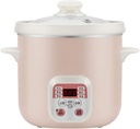 Cooking Pot, Electric Stew Pot,1.8L Ceramic Liner Slow Cooker,Small Professional Kitchenware with Tempered Glass Lid and Removable Ceramic Bowl,Serves 1-2 People,160W
