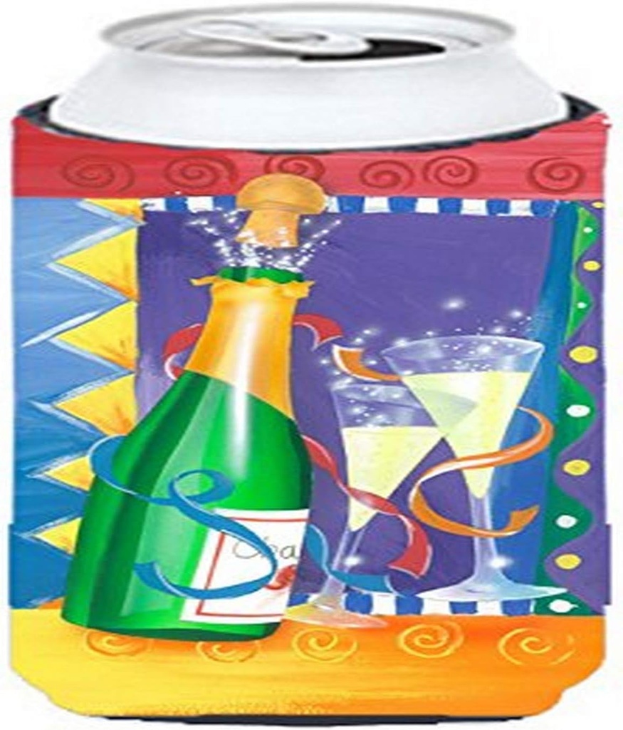 Caroline's Treasures APH8556TBC New Years Celebration Toast Tall Boy Hugger Can Cooler Sleeve Hugger Machine Washable Drink Sleeve Hugger Collapsible Insulator Beverage Insulated Holder