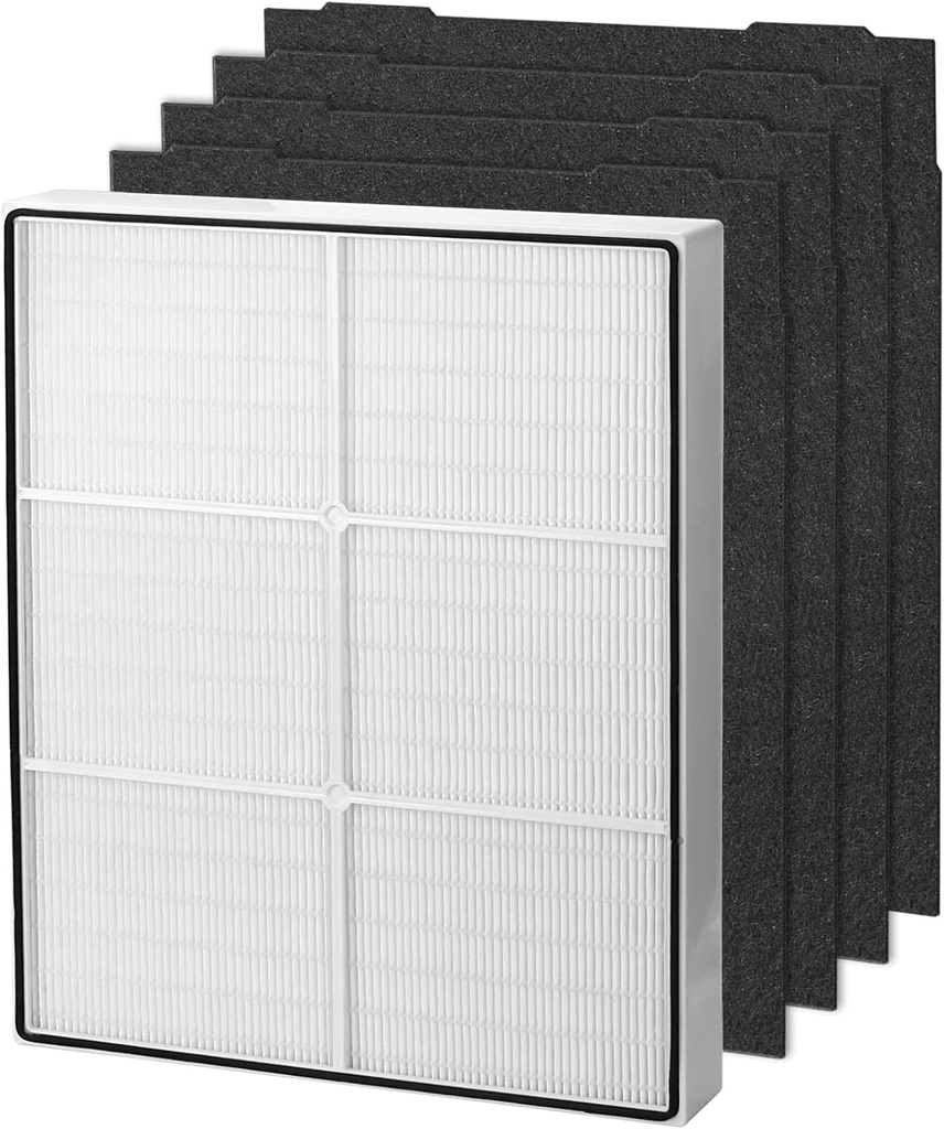 510 & 450 Replacement Filter, Compatible with Whirlpool Whispure 8171434K 1183054K 1183054 AP300 AP350 AP450 AP510 Air purifiers, 1 True HEPA Filter + 4 Carbon Filters