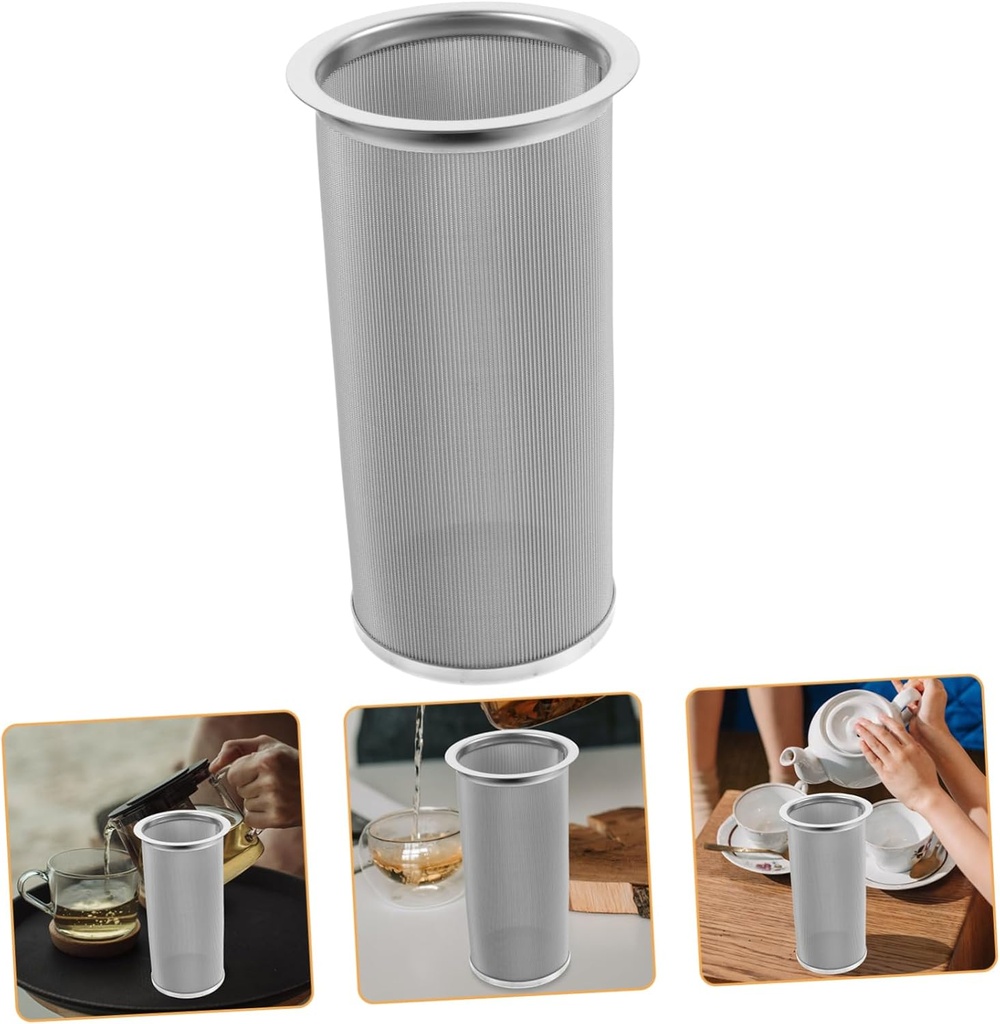 Cabilock Stainless Filter with Handle 15cm Mesh Strainer 304 Food-Grade Stainless for Home Kitchen or Coffee Shop Use and Easy to Clean
