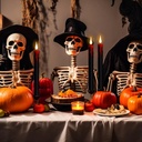 Halloween Black Flameless Taper Candles with Remote Timer, 4 Pcs Red Drip Wax LED Candlesticks with 3D Flickering Flame for Home Fall Indoor Halloween Decor(0.78 x 8.9 Inches)