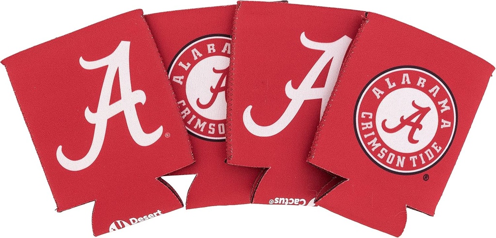 Desert Cactus University of Alabama Can Insulator Beverage Cooler 4 Pack Foam Beverage Holder Crimson Tide Bama UA (4 Pack Can)