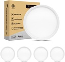 Flush Mount LED Ceiling Light - Ultra Slim 0.67in, 7 Inch Round Flat Ceiling Lamps Dimmable, 2700K/3000K/3500K/4000K/5000K Selectable LED Lights for Bathroom, Basement, 7 Inch 4Pack White