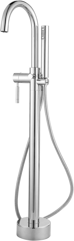 Ove Decors Athena Chrome 1-Handle Residential Freestanding Bathtub Faucet, with Hand Shower