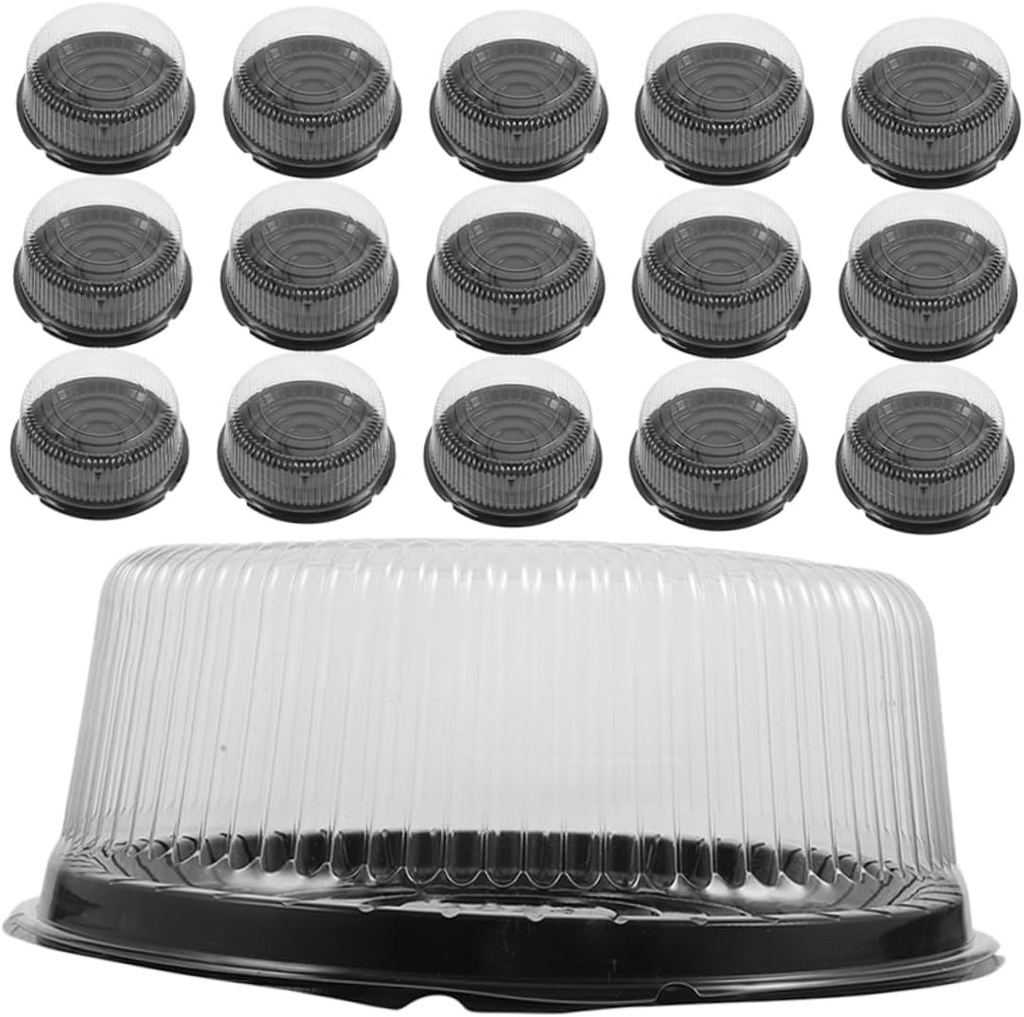 20pcs Plastic Cake Boxes with Lids Reusable Round Bakery Containers for Wedding Freezing and Portable Cake Storage Food Safe Transparent Carriers