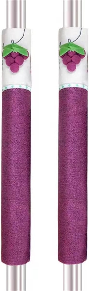 Refrigerator Door Handle Covers Washable Keep Appliance Clean for Fridge Microwave Stove Oven Catch All Stains Dust Dirty Fingerprint, Removable Refrigerator Handle Covers Set of 2 (Grape)