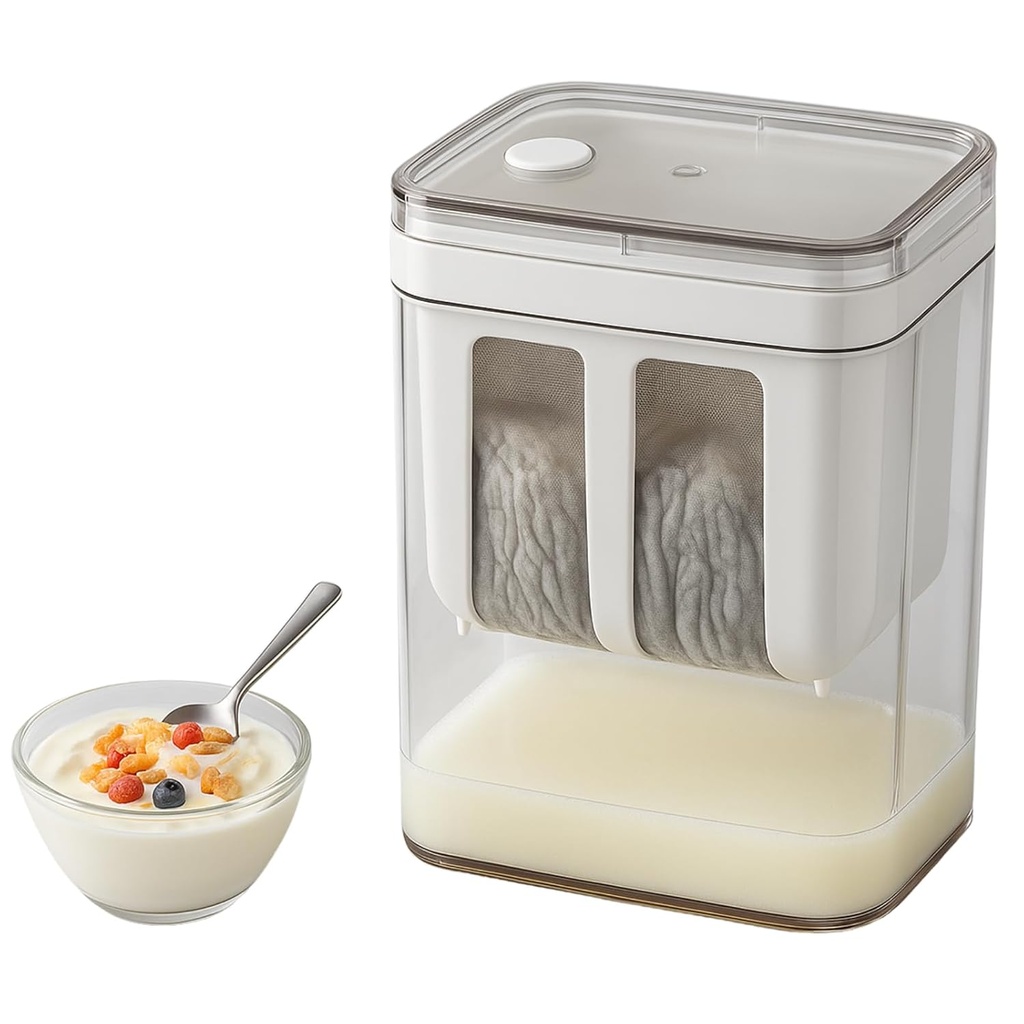 Yosoo Health Gear Yogurt Strainer, Yogurt Whey Makers Greek Yogurt Filter Cheese Making Strainer Yogurt Milk Maker Reusable and Leakproof Fine Mesh Filter Strainer