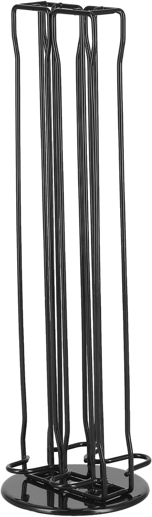 360° Rotatable Coffee Capsule Holder, Metal Rack for 40 Coffee Pods Storage, Simple Design, Electroplated Iron, Small and Portable for Home Office Shop Use