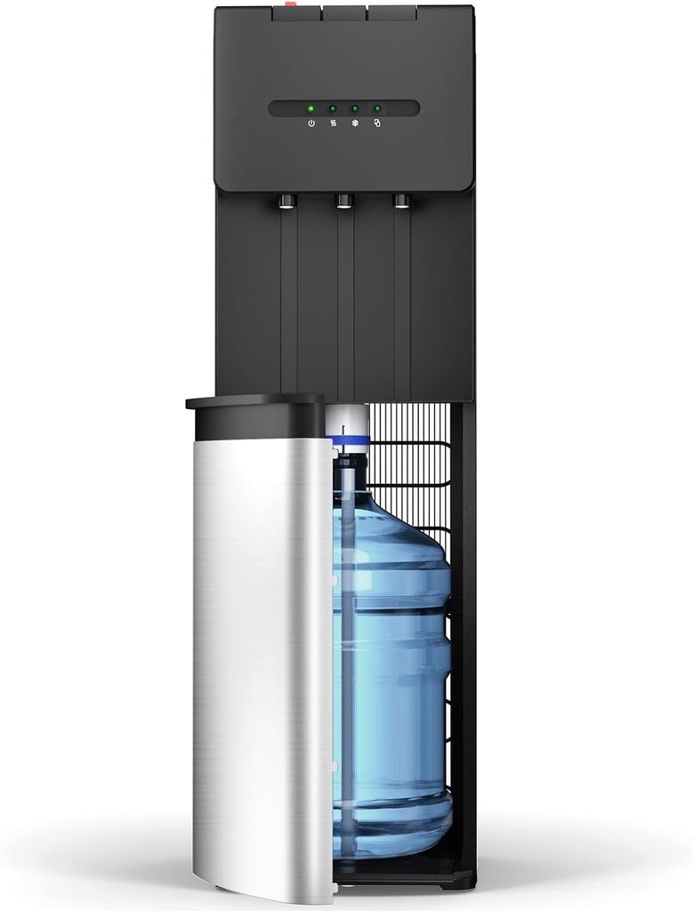 Bottom Loading Water Cooler Dispenser for 5 Gallon Bottles - 3 Temperatures with Hot, Cold & Room Spouts, Water Dispenser with Child Safety Lock for Home Office Apartment School