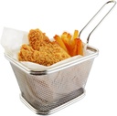 Best Utensils Chips Fry Baskets Stainless Steel Fryer Basket Strainer Serving Food Presentation Cooking Tool French Fries Basket (Large 5 inches)
