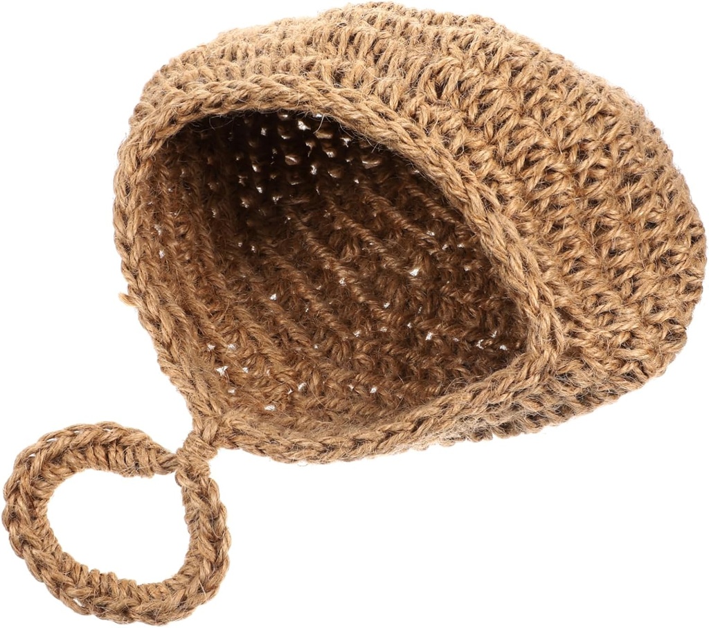 Garneck Jute Teardrop Hanging Fruit Basket Woven Wall Planter for Kitchen Storage Versatile Wall-mounted Organizer for Fruits Vegetables and Garlic for Home and Restaurant Use