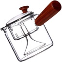 Japanese Tea Pots Glass Teapot with Wood Handle 410ML Blooming and Loose Leaf Tea Maker Removable Infuser Transparent Tea Kettle for Hot Iced Tea Clear Tea Kettle