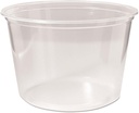 Pro-Kal PK16S-C 16 oz Capacity, 4.6" Top Width x 3.5" Bottom Width x 3" Height, Clear Polypropylene Microwavable Deli Container w/o Lid (Case of 500)