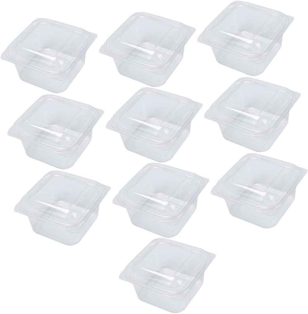 10pcs Clear Dessert Boxes Transparent Cake and Cupcake Containers for Treats Pastries and Sandwiches Pet Packaging for Storage