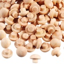 200 Pieces Wood Plugs and Screw Hole Covers - Mushroom Button Caps for Locking Hardwood Holes (3/16 Inch)