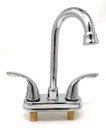 Prep Bar Basin Utility Bathroom Outdoor Sink Faucet Chrome Double Handle [3421] LEADFREE Brass Tall Spout Hot and Cold (no pop-up) Chrome Finished/Grifo para Baño Bar Metalico Agua Fria y Caliente