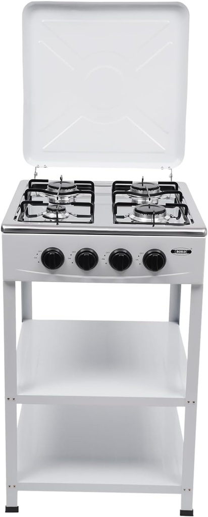 Countertop Natural Gas 4-Burner Stove, Commercial Kitchen Stove, Cooking Hob Set, Stainless Steel Gas Stove 4-Burner with Adjustable Fire Control and Lid for Apartments, Outdoors and RVs