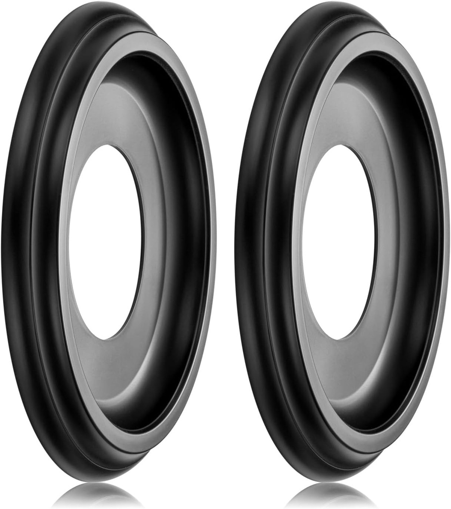 2 Packs Molded Nylon Ceiling Medallion for Light Fixtures and Ceiling Fans,9.8"OD x 4"ID x 0.94"P (Fits Canopies up to7-1/4") (Black)