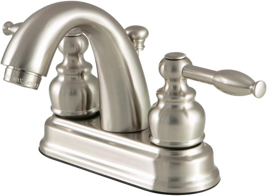 Kingston Brass FB5618KL Knight 4" Centerset Bathroom Faucet, 6 x 5 x 3.63, Brushed Nickel