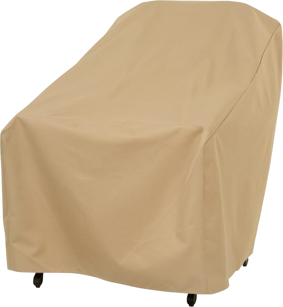 Modern Leisure Basics Patio Chair Cover - Weather-Resistant Fabric - Furniture Protection Perfect for Patio, Deck, and Porch - 27" L x 34" W x 31" H - Khaki