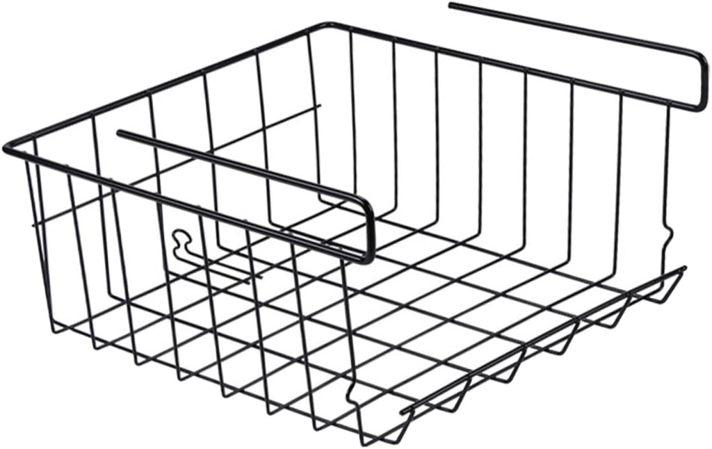 Multifunctional Iron Hanging Basket Organizer for Creative Storage Space-saving Sundries Storage for Dormitory Bedroom Kitchen and Bathroom and Easy to Clean