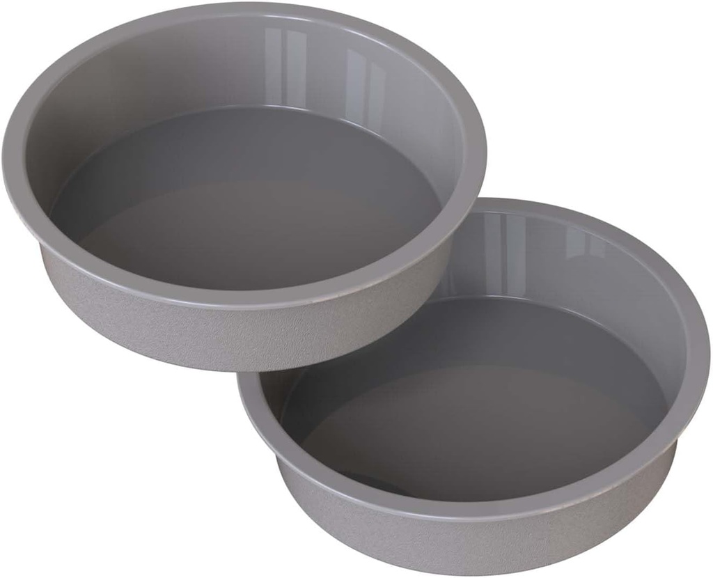 Silicone 7 inch Cake Pan Round, 2Pcs 7" Air Fryer Baking Pan, 7in Silicone Molds for Baking Banana Cakes, Mousses