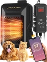 Dog House Heater, Outdoor Pet Heater with Themostat & WiFi App Remote Control, IPX5 Waterproof Controller, Anti Chew Cord, 500W Safe and Fast Heaters for Most Dog House