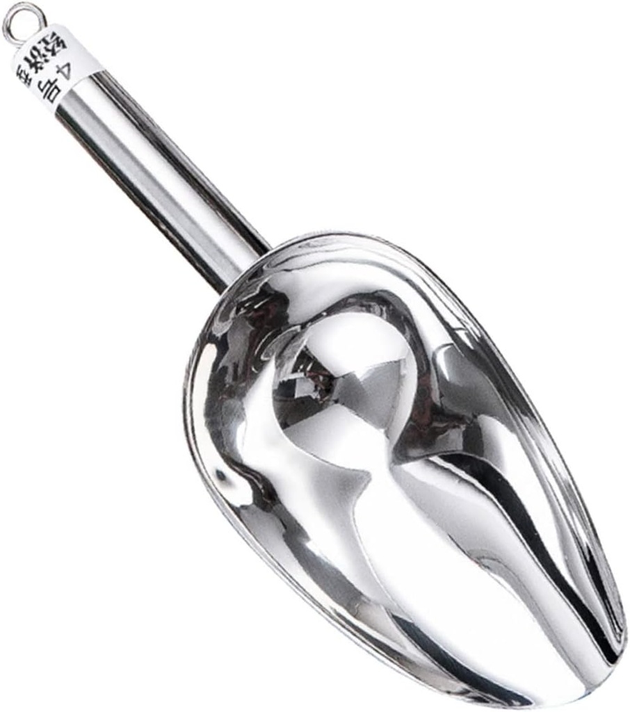 Zerodeko Stainless Steel Ice Scoop Tablespoon Scooper for Freezer Small Scooper for Ice Cubes Candy and Popsicles