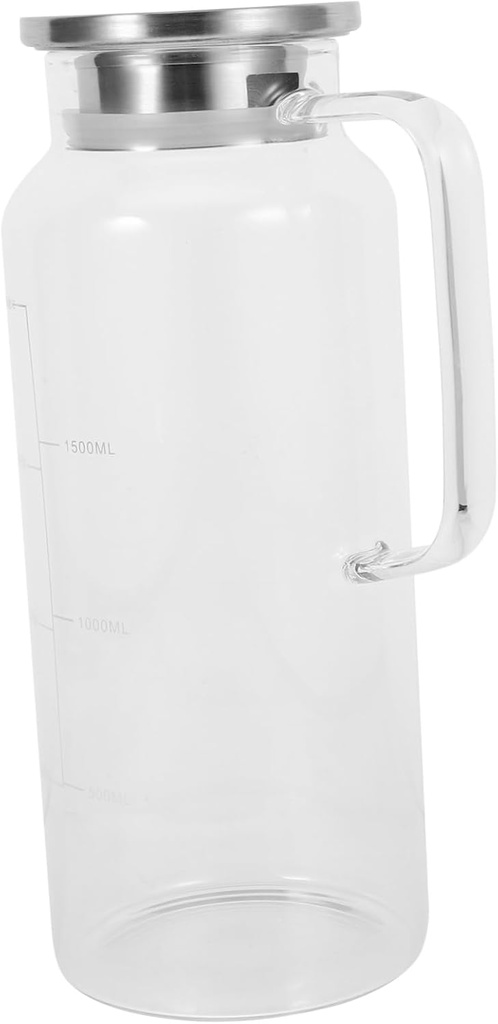 Jug Glass Beverage Pitcher Lid for Iced Tea Juices and Water and for Family Use