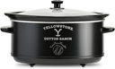 Yellowstone 7-Quart Slow Cooker by Select Brands - Food Warmer with Manual Heat Control & Removable Stoneware - Slow Cooker for Rice, Dips, Parties & More