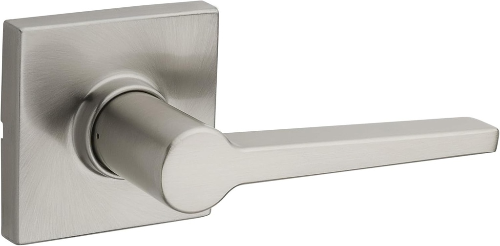 Kwikset Safe Lock Daylon Lever Square Rose Passage Lock Satin Nickel
