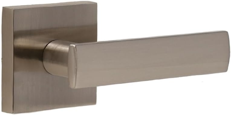 Satin Nickel Utica Lever by weslock