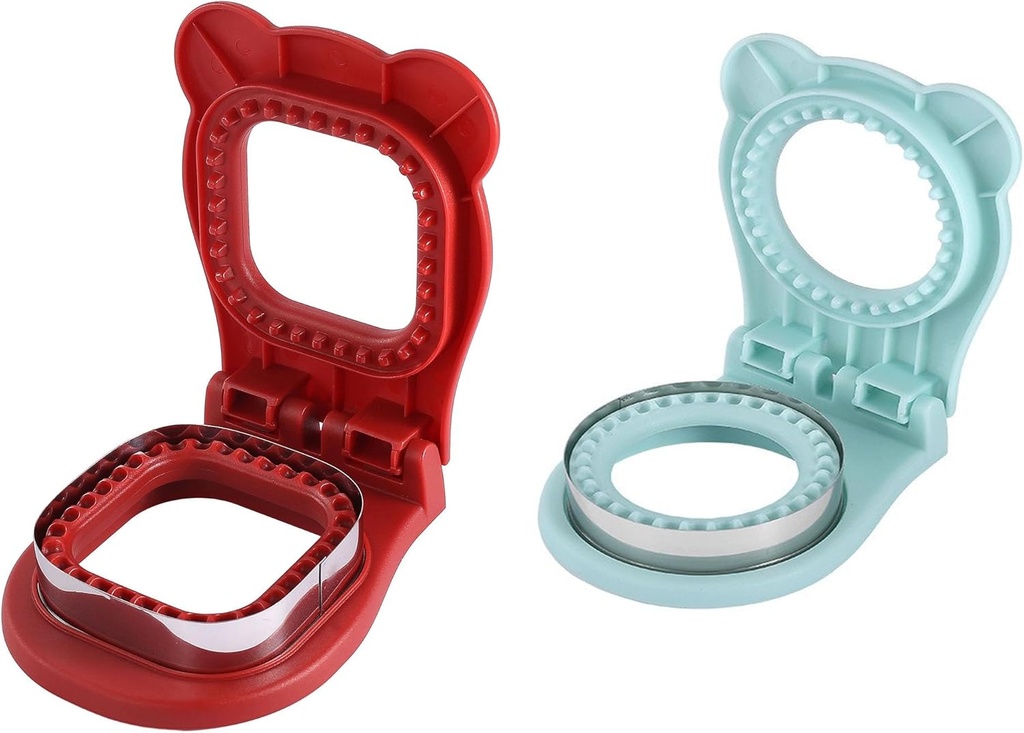 2PCS Sandwich Cutters for Kids Lunch,Crustless Breakfast Sandwich Cutter and Sealer Set Great for Children Boys Girls Lunchbox and Bento Box