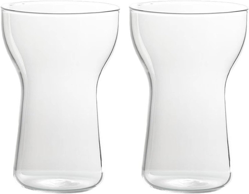 BestAlice 2pcs Juice Glasses Drinking Glasses Cups Iced Coffee Cup for Ice Coffee Bar Accessories Glass Tumbler Aesthetic Cute Mugs Beer Glasses, Water Glasses, Bar Glass, Wine, Juice, Iced Tea