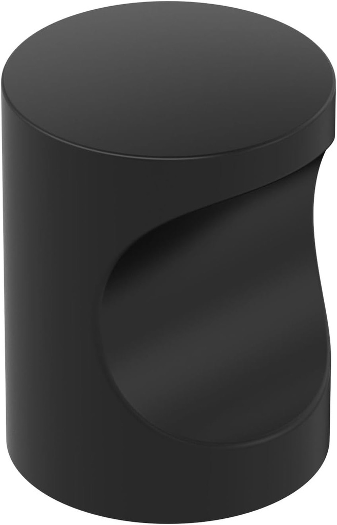 Amerock Whistle 11/16 inch (18mm) Diameter Matte Black Cabinet Knob - 10 Pack