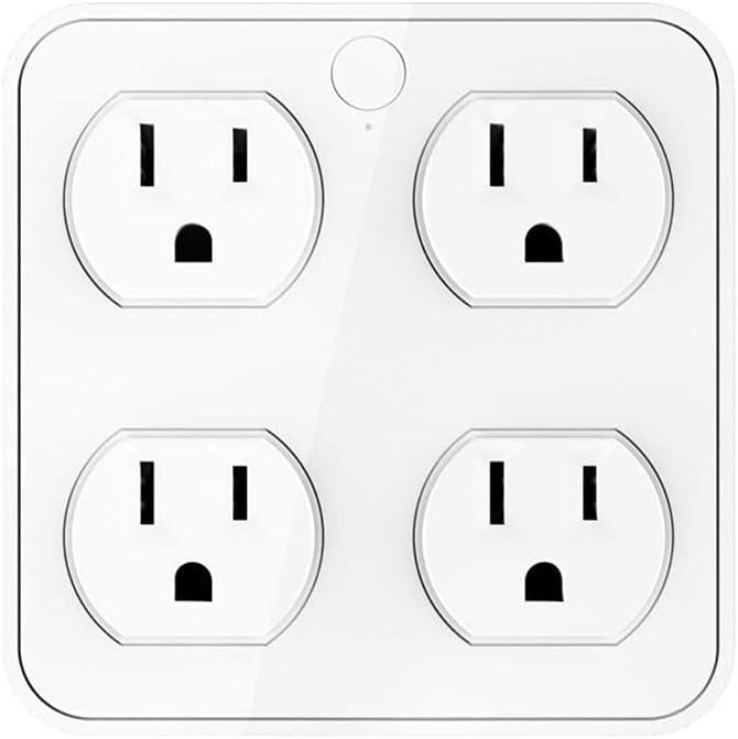 Wireless Wall Tap Smart Plug,Surge Protector, 4 Outlet Extender with 4 USB Charging Ports, Compatible with Alexa Google Assistant, no Hub Required (4 Outlets,4 USB Ports), ETL Certification