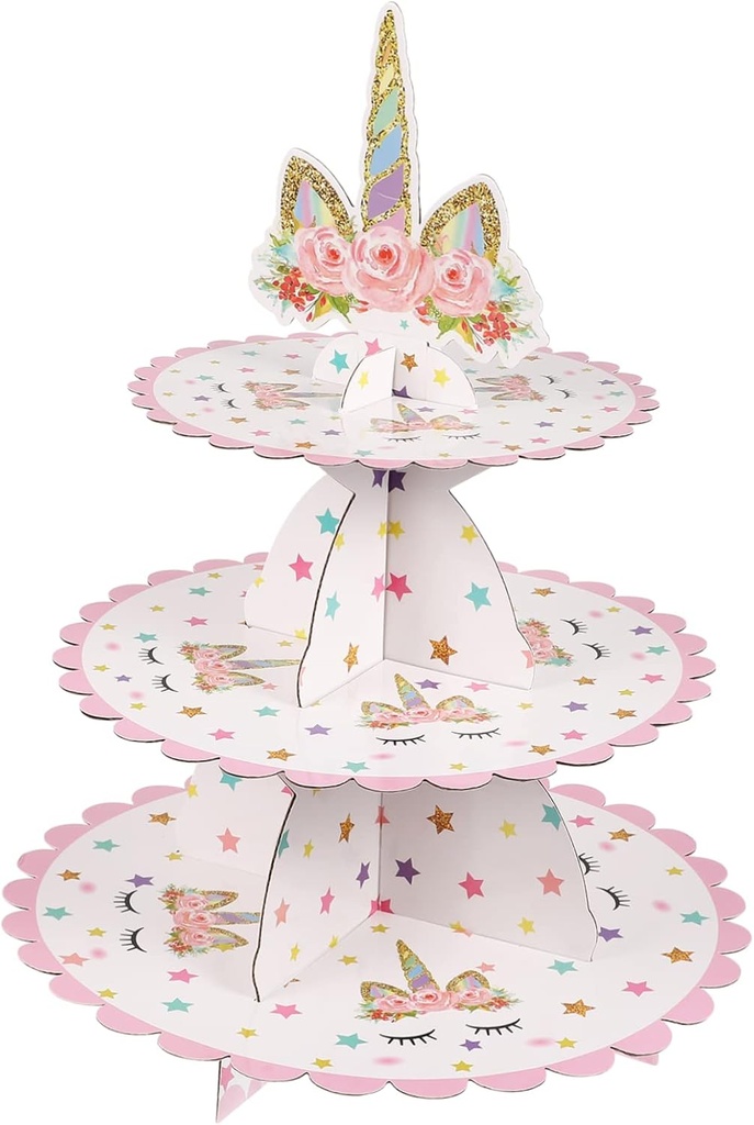 Three Layer Dessert Holder Cake Display Rack for Party Multi Snack Storage Stand Suitable for Fruit Candy Cupcakes and Afternoon Tea Decoration