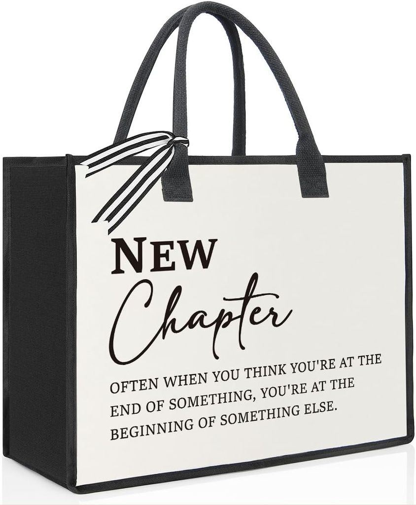 Farewell Gifts for Coworkers New Beginnings Gifts for Women Coworker Leaving Going Away Goodbye Moving Away Gift for Women Friends New Chapter Tote Bag