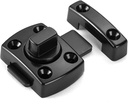 3 Packs Black Rotating Bolt Latch,Enhanced Security for Doors, Ideal for Pets, Furniture, Windows, Bathrooms, and Wine Cabinets, Versatile for Various Home Applications