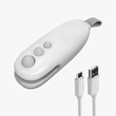 Mini Bag Sealer, 2 in 1 Type-C Rechargeable Heat Sealer and Cutter, Portable Handheld Vacuum Food Storage Sealer for Chip Bags, Plastic Bags, Snack Bags (White)