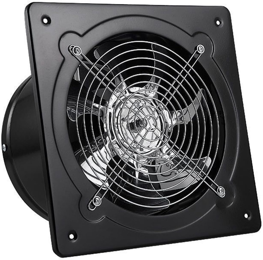 Ventilation Fan, 4/6 Inch Exhaust Fan High Speed Household Kitchen Bathroom Ceiling Ventilator Silent Air Extractor for Vent Bathroom, Kitchen(Black,6 inch)