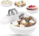 Southern Homewares Pie Carrier with Lid and Handle – 3-in-1 Plastic Dessert Container for Pies, Cakes, Cupcakes, and Muffins
