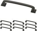 Franklin Brass (10-Pack) – Soft Iron Cabinet Handles, 4 Inch Hole Center, Pulls for Drawers, Kitchen Cabinet Door, Dressers | Lombard