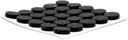 168 Pack Rok Hardware Heavy Duty 3/8" (9.5mm) Diameter Self-Adhesive Felt Pads, Furniture/Cabinet Bumpers, 1/8" (3mm) Height, Round, Black - FELTP38BLK