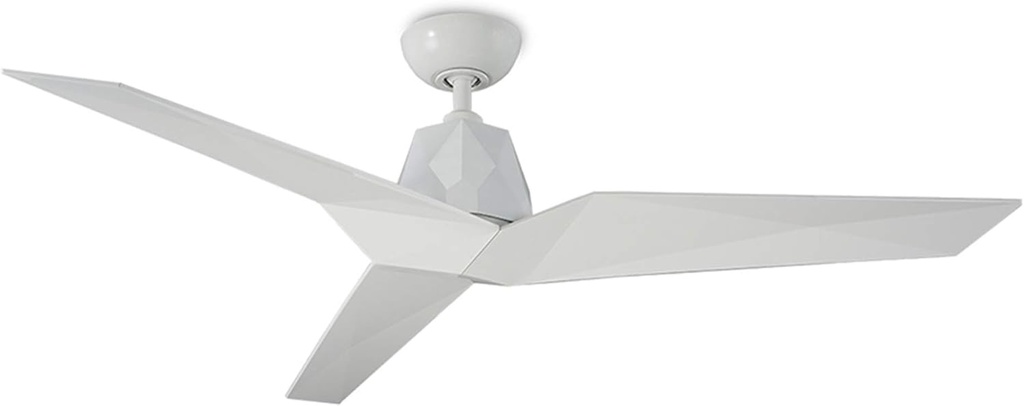 Vortex Smart Indoor and Outdoor 3-Blade Ceiling Fan 60in Gloss White with Remote Control works with Alexa, Google Assistant, Samsung Things, and iOS or Android App